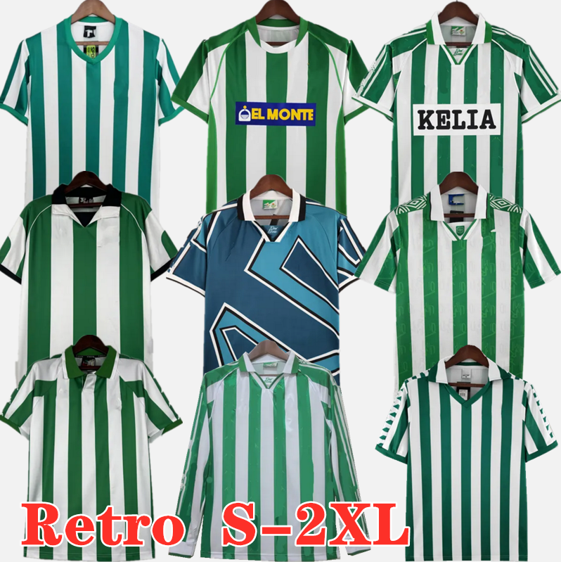 S-2XL 02 03 04 Retro Betis soccer Jerseys 76 77 94 95 96 97 98 classic vintage long sleeve camiseta camiseta futbol ALFONS OLIAS JARNI Uniforms Men kids kit Football Shirt