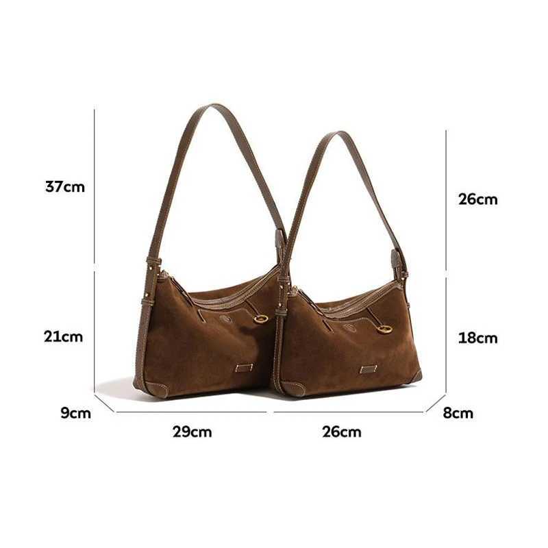 Designer Style Hobo Bag Wens Suede Underarm Bag Cmuter Dumpling Bag Shoder Messenger Bag Versatile Cluh Bag Z250514