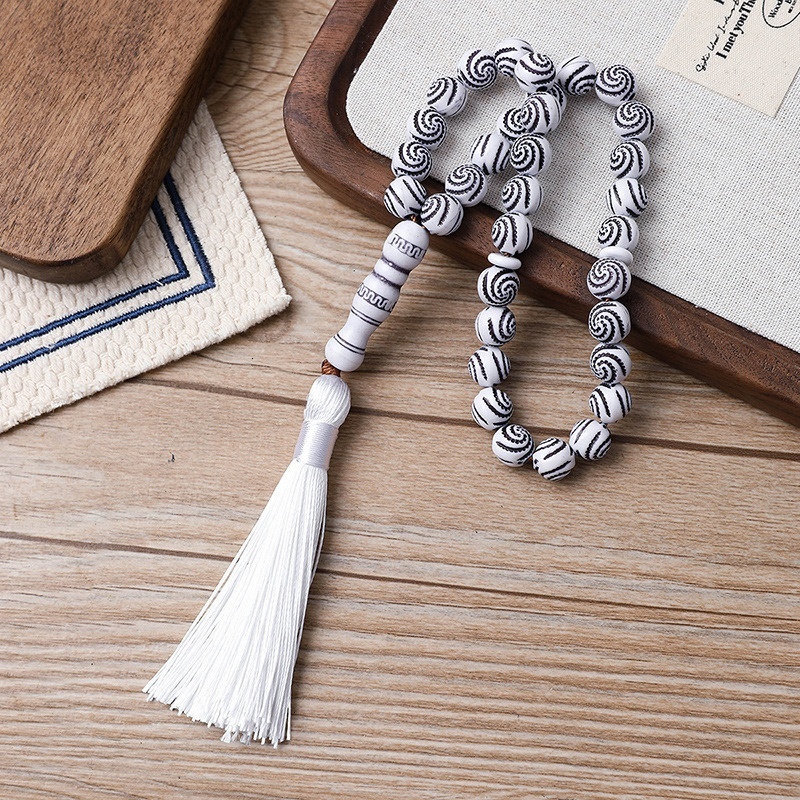 Muslim bracelet with 33 imitation tassel bodhi bracelet, new handheld prayer beads, hand twisted finger soft men's and women's styles