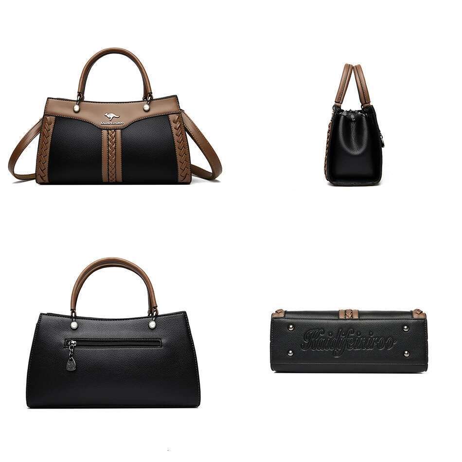 Designer Multi Layered Handbag 2024 Trendy High Quality Soft Leather Messenger Women's Shoulder Crossbody Bag