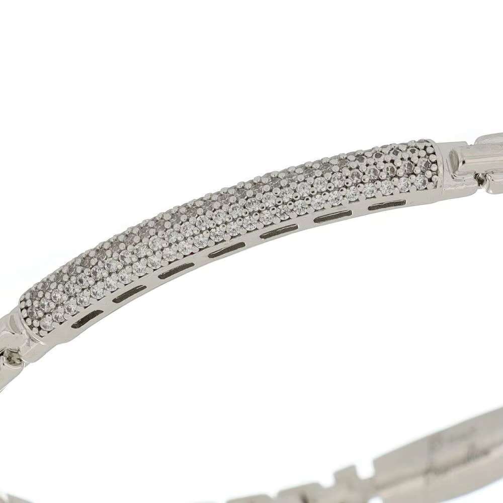Made in Italy, sier bracelets with shiny paving details for each design