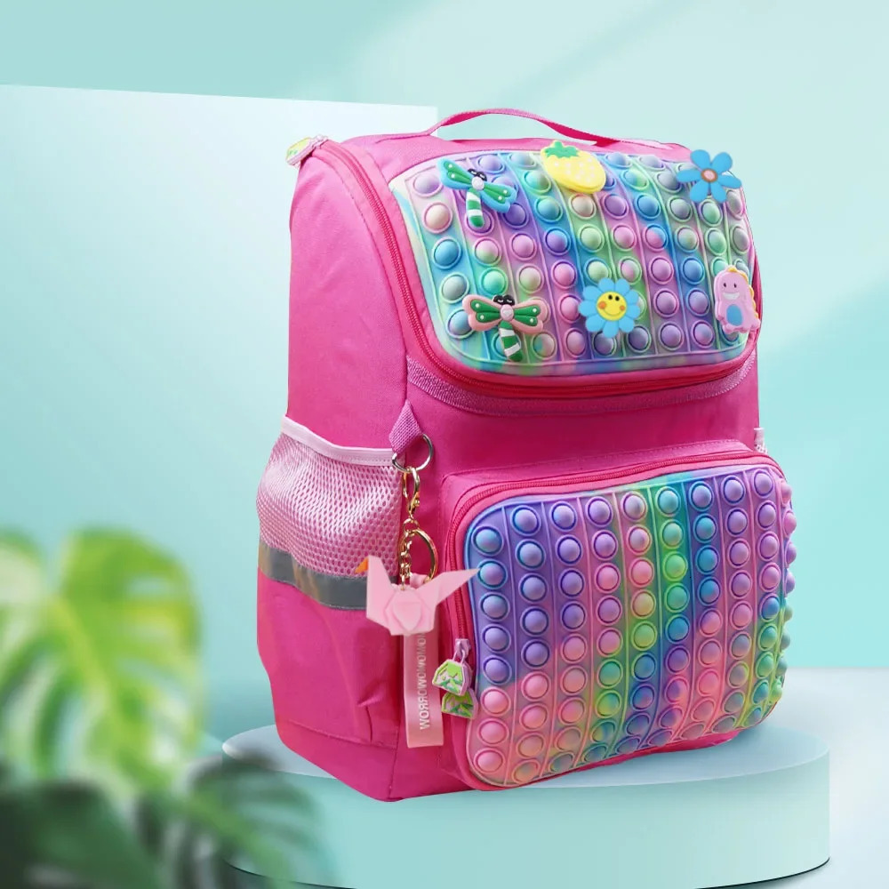 School Backpack Girls Pop Backpack for Girls Kids Fidget bubble Bag Fidget Toys Back to School Bag Gifts for Kids Teen 250514