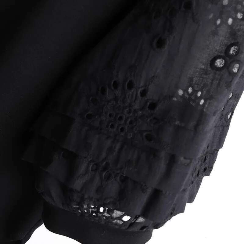 Plus Size Swan's Picture Embroidery Sequins Women T-shirt Flower Side Lantern Seven-quarter Sleeves Tees New Summer Top Y2k