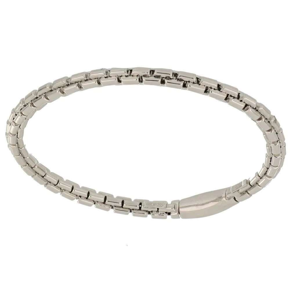 Made in Italy Sier Bracelet Women's Box Chain Fashion Design Polishing High Grade Jewelry Modern Accessories Handmade