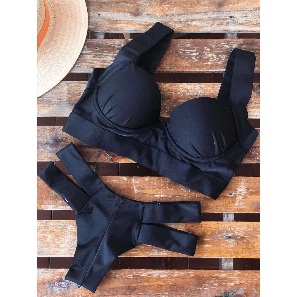 Sexy Waist Swimsuit Brazilan Bikini Set Swimwear for Women High Leg Push Up Two Piece Bathing Suits Summer Female