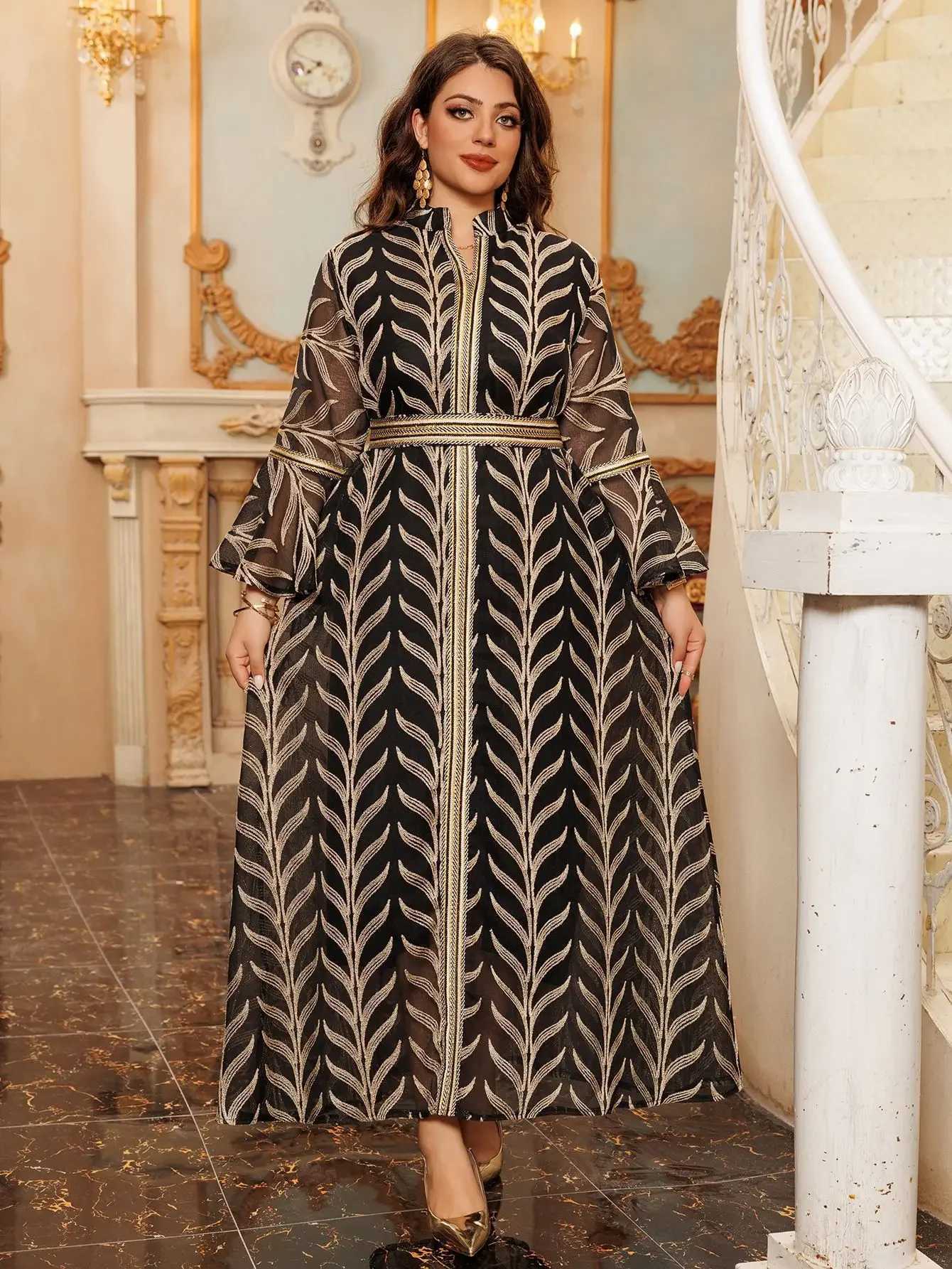 Eid Muslim Dress for Women Embroidery Islam Jalabiya Ramadan Djellaba Arab Robe Turkey Kaftan Dubai Abaya Caftan Marocain Femme X250514