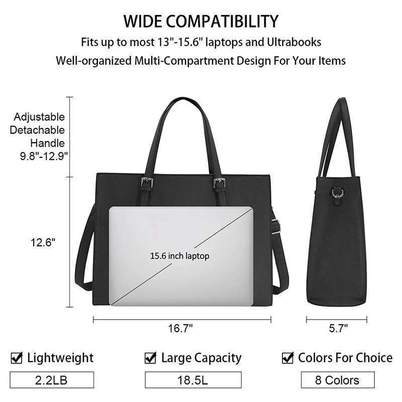 European And American Laptop Bags Cross-Grained Women's Multi-Layered Large Single-Shoulder Bag Stylish Versatile Briefcase