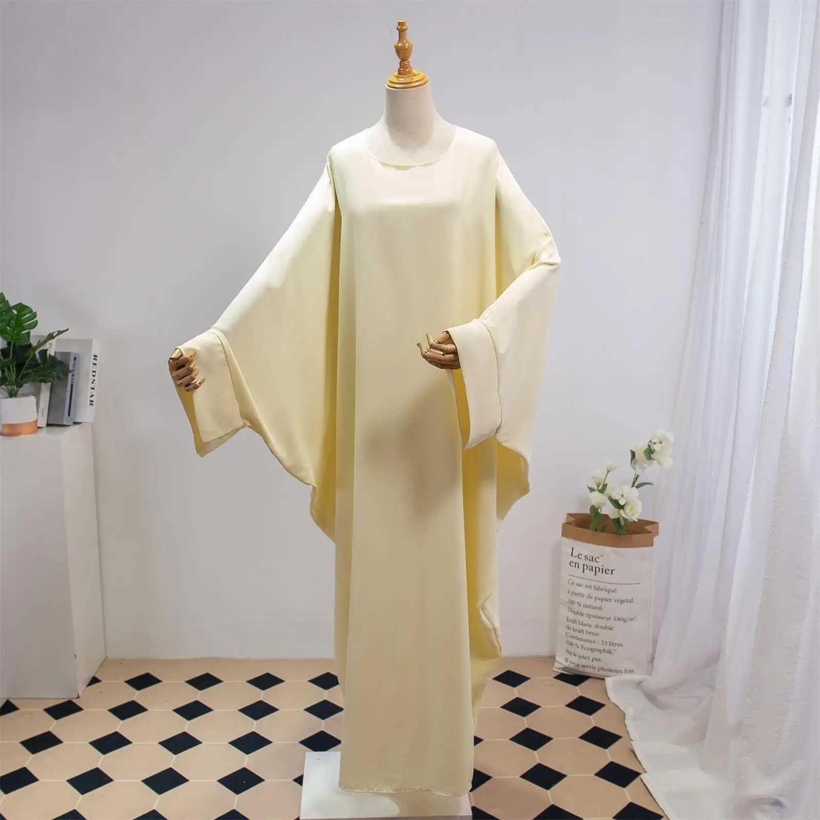 Two Pieces Muslim Abaya Women Jilbab Islamic With Hijab Clothing Dubai Saudi Robe Turkish Modesty Prayer Dresses Loose Kaftans X250514