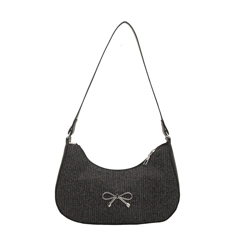 Casual Bow Decoration Women's 2025 Spring/summer New French New Free Delivery Luxury Bag Designer Bag Fashion Texture Style Armpit Shoulder Bag