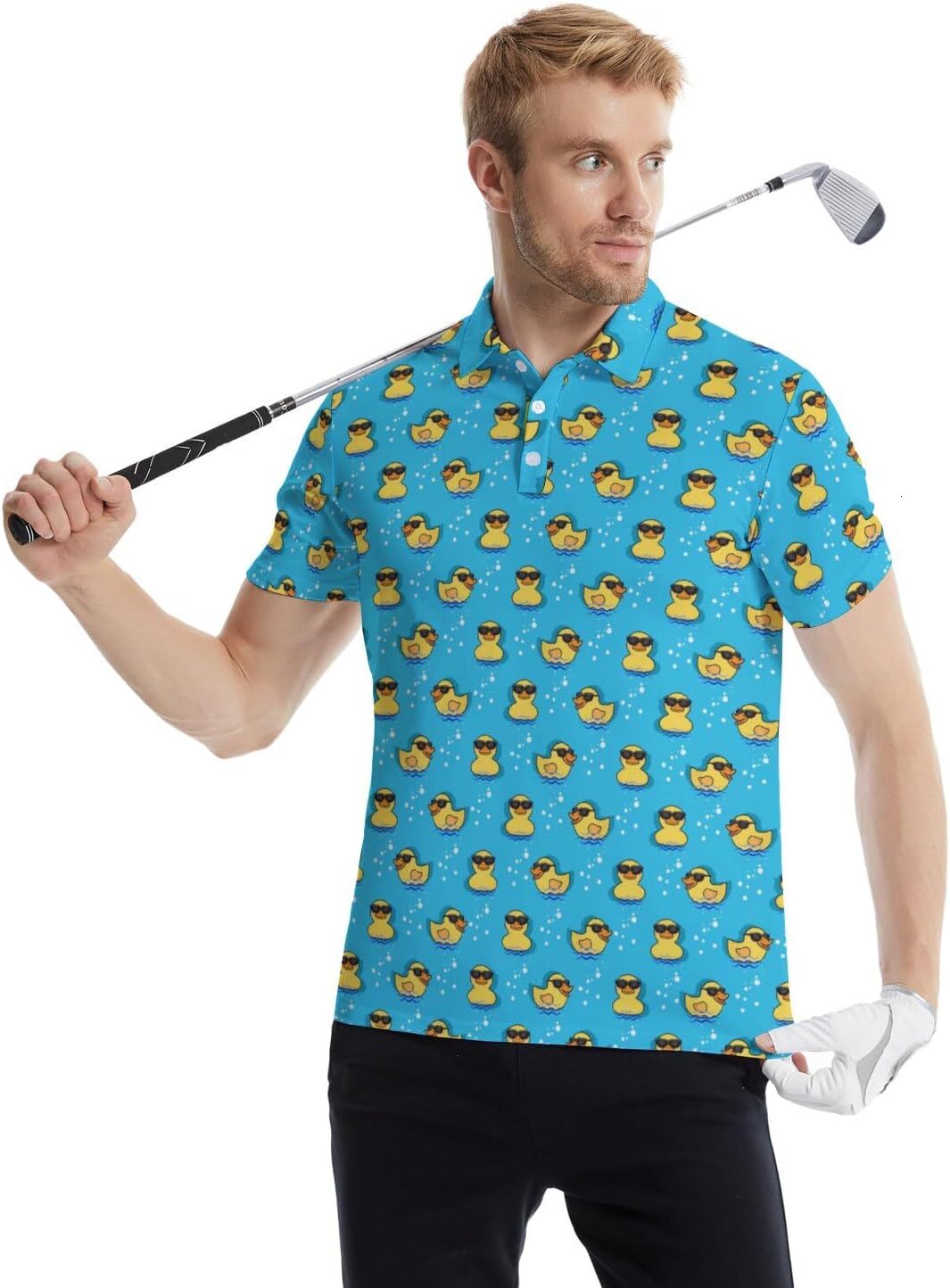 Mens Polo shirt Funny Golf Polos for Men Funny Print Short Sleeve Shirts Quick Dry Polo Shirts Hawaiian Shirt Performance Golf Outfits Polos shirts ts