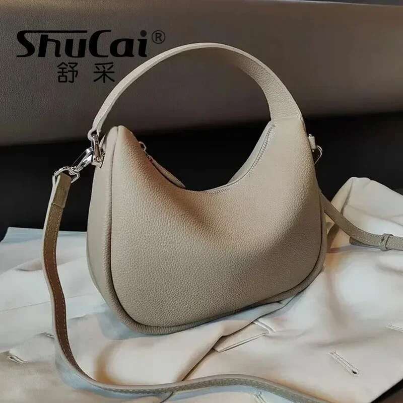 Genuine Leather Women's Designer Top Layer Of Cowhide Handbags Shoulder Crossbody Underarm Bag For Women
