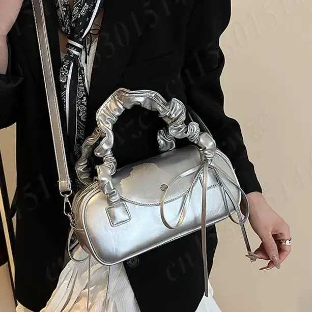 Womens Handbag Classic PU Sahel Bags Bow Bost INS Korea Style Tote Bag Ladies Girls Purse Pleated Shoder Bag 2025 Z250514