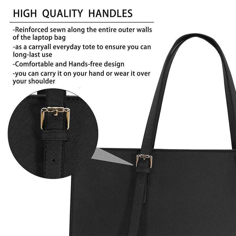 European And American Laptop Bags Cross-Grained Women's Multi-Layered Large Single-Shoulder Bag Stylish Versatile Briefcase