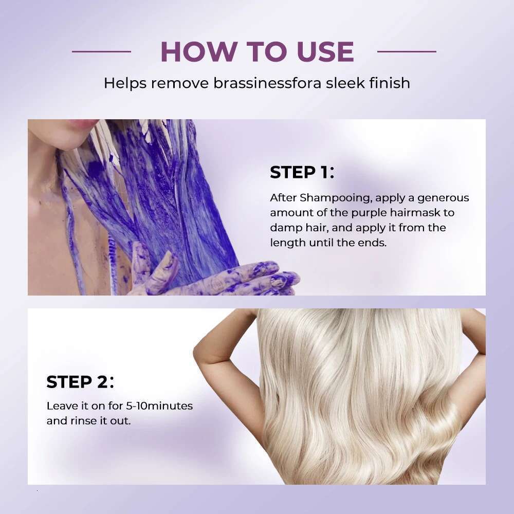 Karseell Purple Mask 16.90 Fl.Oz 500Ml Professional Neutralizes Brass Yellow Tones For Blonde Sier Gray Highlighted Hair