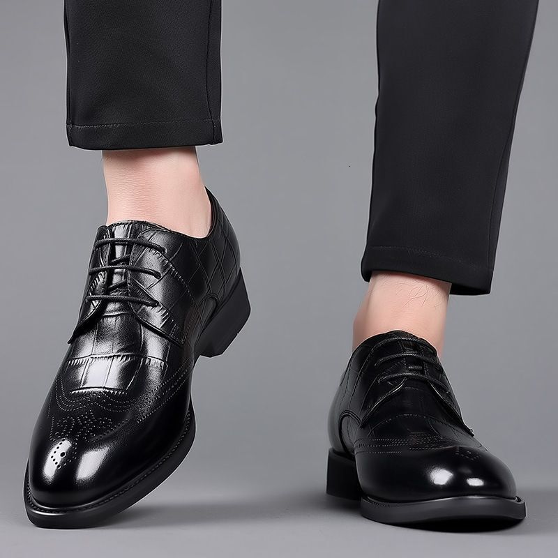 Men's new formal business first layer cowhide men's leather shoes