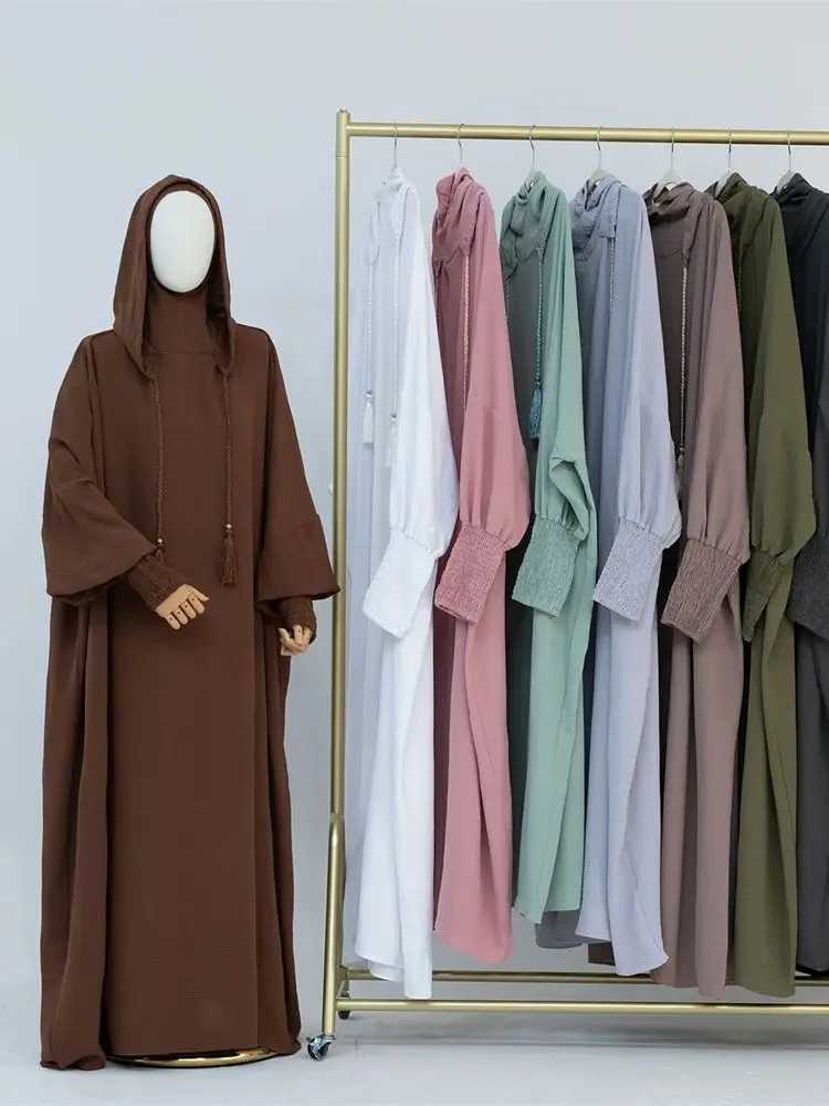 Ramadan Eid Dubai Linen Khimar Abaya Damen Muslim Modal Hijab Dress Kaftan Abayas For Women Ka Robe Femme Musulmane X250514