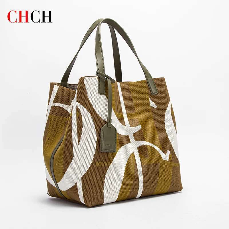 Chch Women's Tote 2025 New Fabric Travel Vacation Large Capacity Shopping Bag