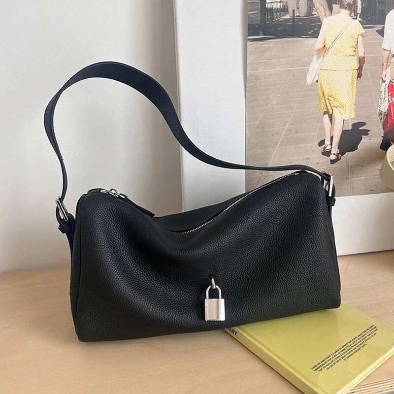Brand Shoulder High Quality Soft Handbag Versatile Messenger Yellow Genuine Leather Women's Bag