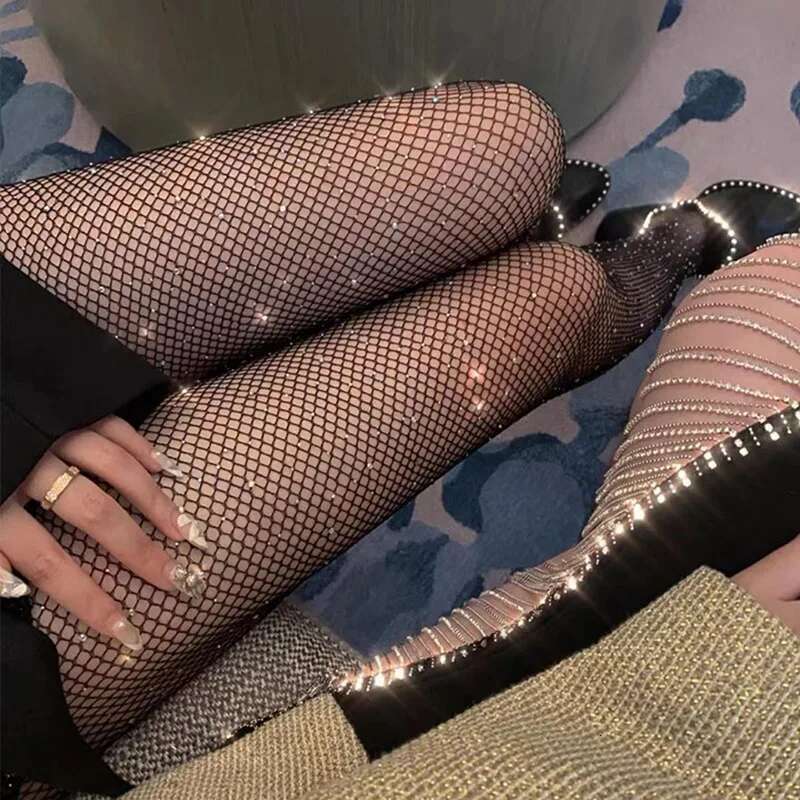 Summer Fishnet Dia Pantyhose for Women Sexy Fashion Shiny Net Female Slim Rhie Mesh Nylon Stockings Tights