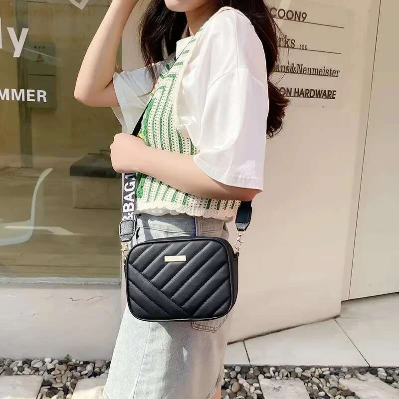 Small Fashion Women's Crossbody Bag PU Leather Zipper Handbag Designer Messenger Summer Travel Purse for Female