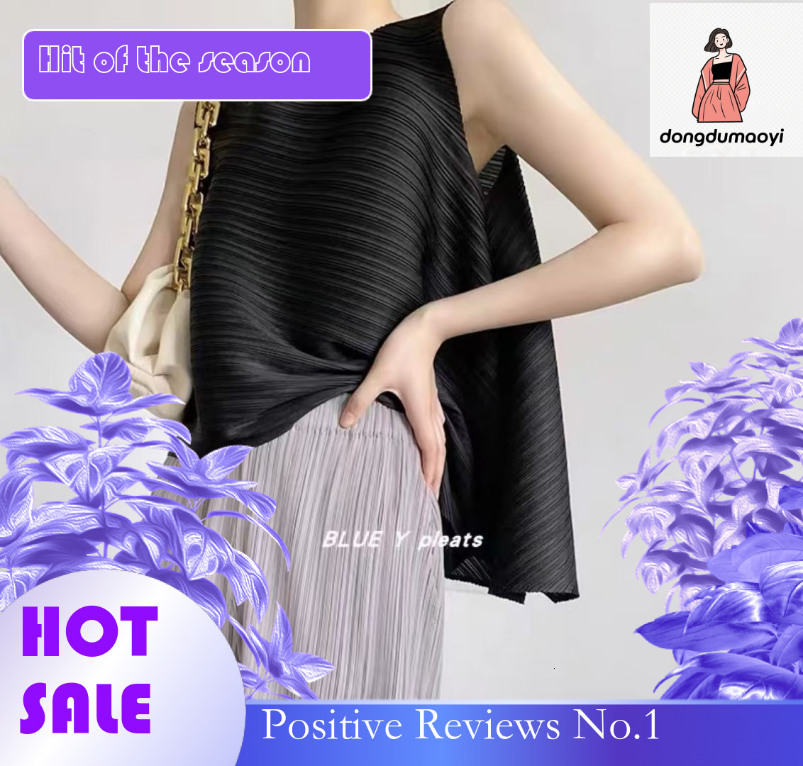 dongdumaoyi Three Mansion Pleated Top Design Sense for Women's Minority Summer New Asymmetric Loose Large T-shirt Short Sleeve