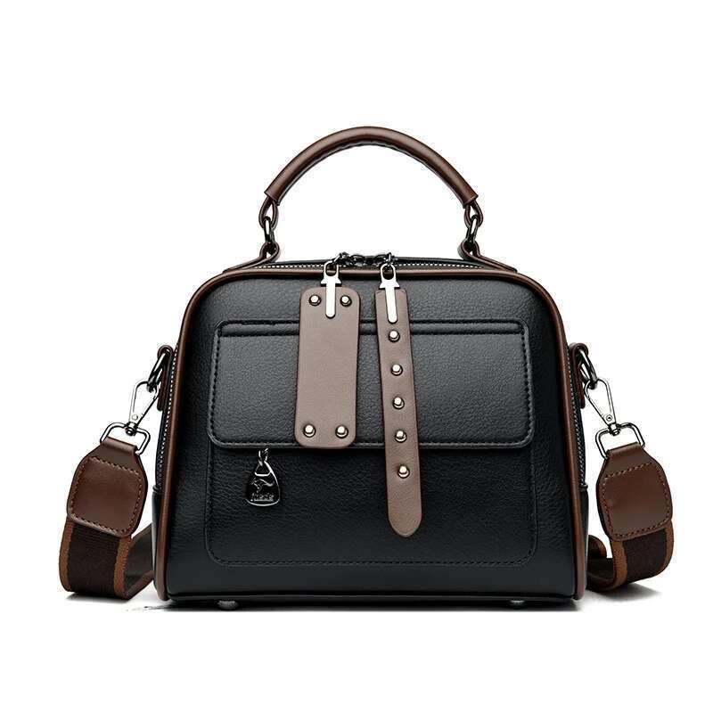 Designer Bags Large Black Shoulder Crossbody Bags For Women 2024 Shopper Sac Solid Color Quality PU Leather Handbag Lady