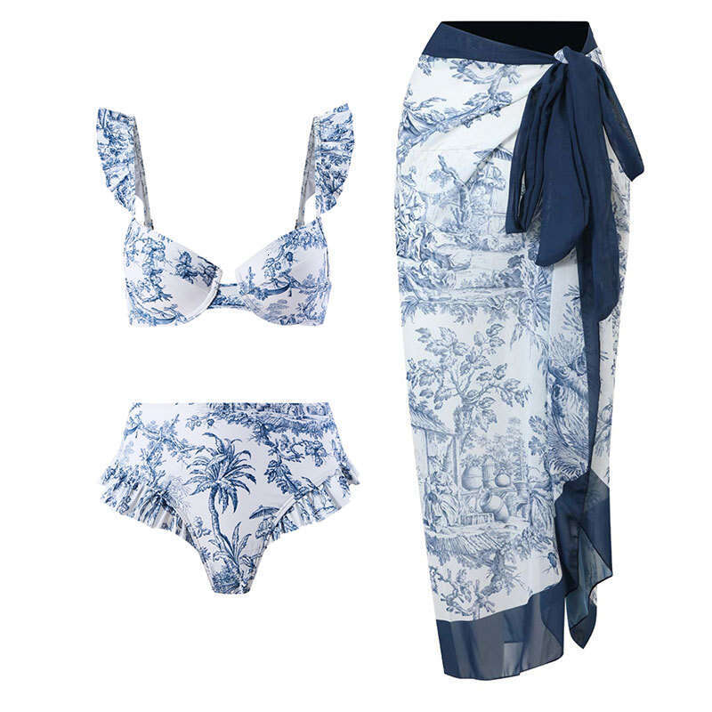 New split three piece bikini swimsuit women's hot selling item ka h k 2025 new casual versatile fashion clothing