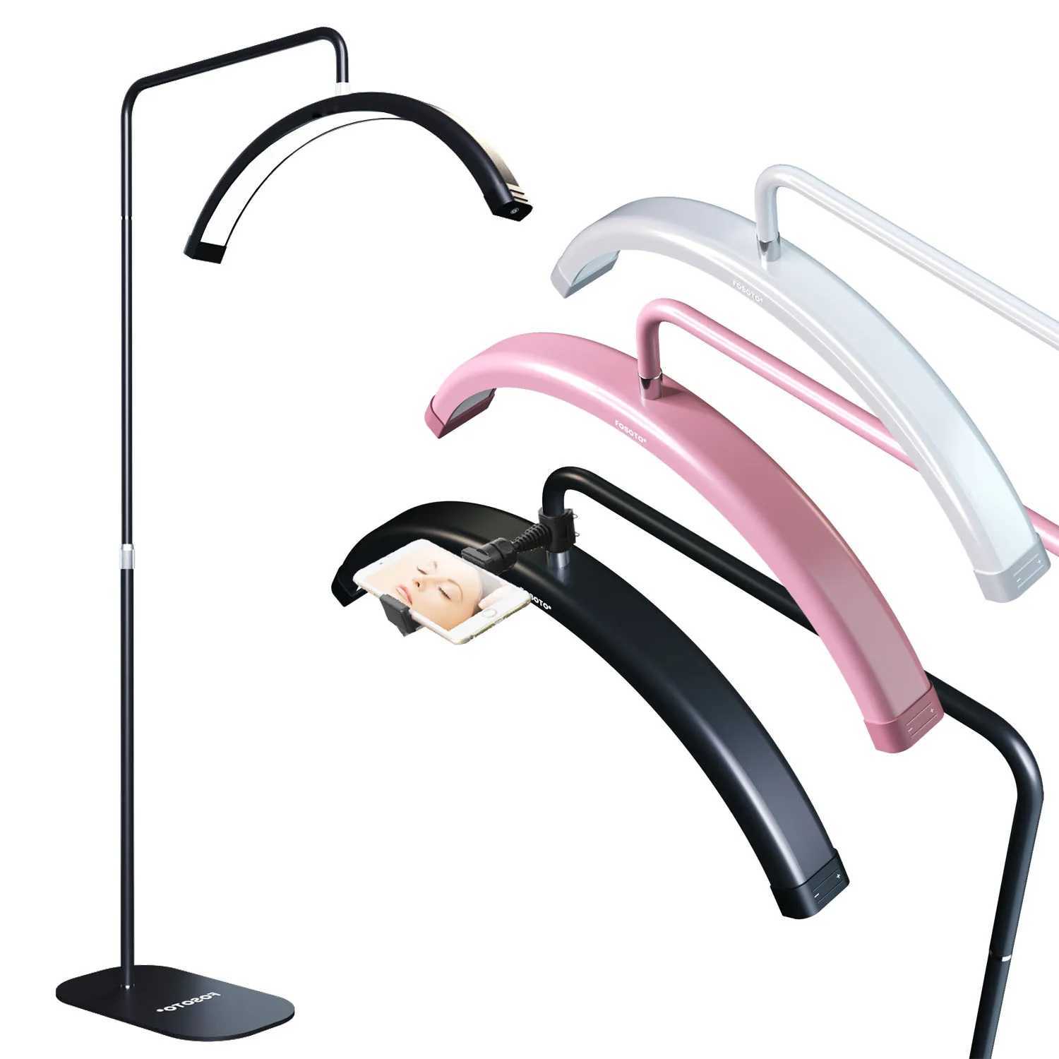 FOSOTO Overseas Warehouse LED Video Light Half-moon Shaped Nail Desktop Ring Light For Tattoo Beauty Salon Eyelash Fill Lamp X2505141