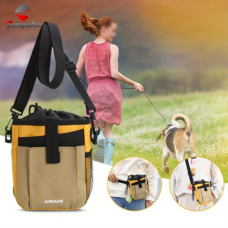 Dog Treat Pouch, Waist Belt Clip for Hands-Free Training, Magnetic Closure, Dog Training and Behavior Aids, Three Ways to Wear | 924
