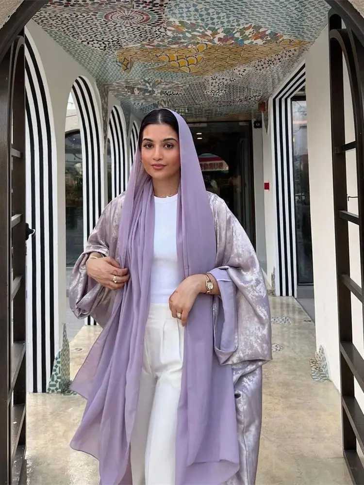 Eid Open Kimono Coat Dubai Luxury Batwing Abaya Modest Dresses 2024 Muslim for Women Islam Clothing Ka Robe Femme Musulmane X250514