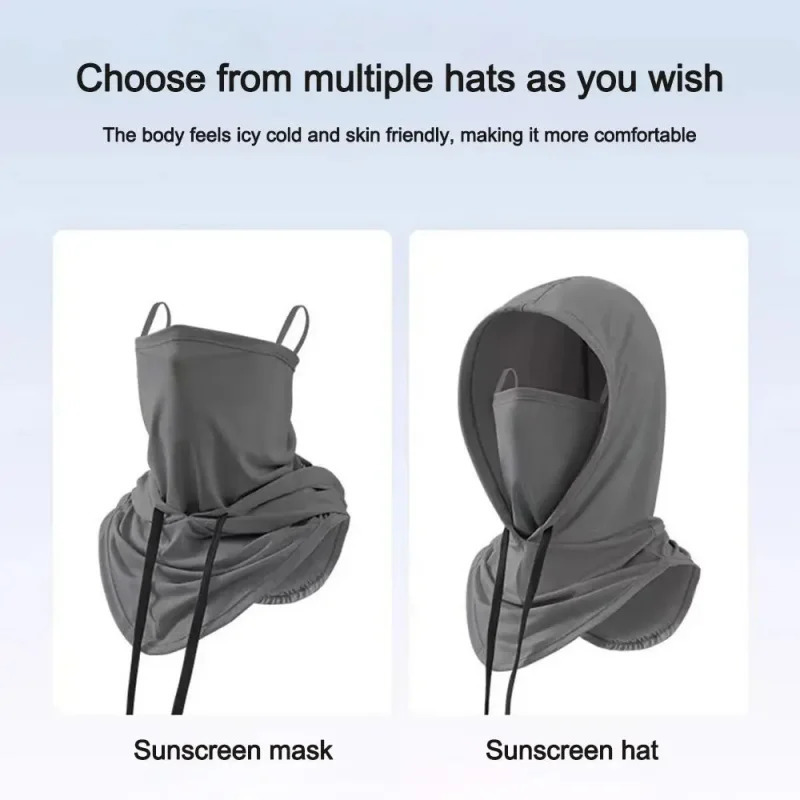 Men Women Anti-UV Face Mask Balaclava Sun Protection Breathable Ice Silk Long Neck Covers for Outdoor Cycling Motorcycle Fishing 250514