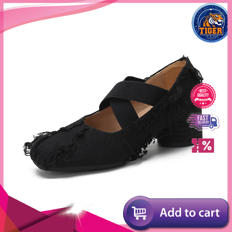 Ddmytiger Chinese Artistic Square Toe Middle Heel Shallow Mouth French Style Women S Cross Strap Mary Jane Single Shoe Outdoor Shoes