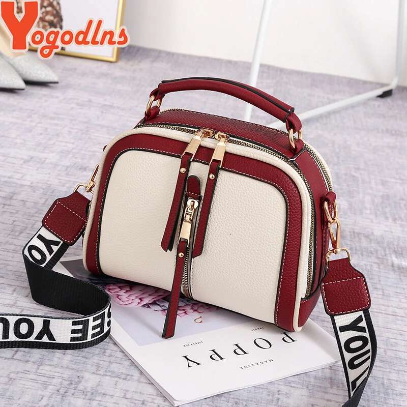 Yogodlns Fashion ing Shoulder Women PU Leather Handbag Crossbody New Chains Square Bag Lady Purse sac main
