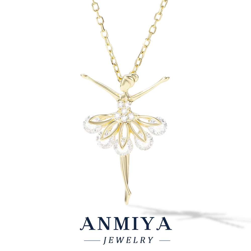 Delicate Dancer Charm for Ballet Lovers,Dainty S925 Necklace,Minimalist S925 Silver Jewelry