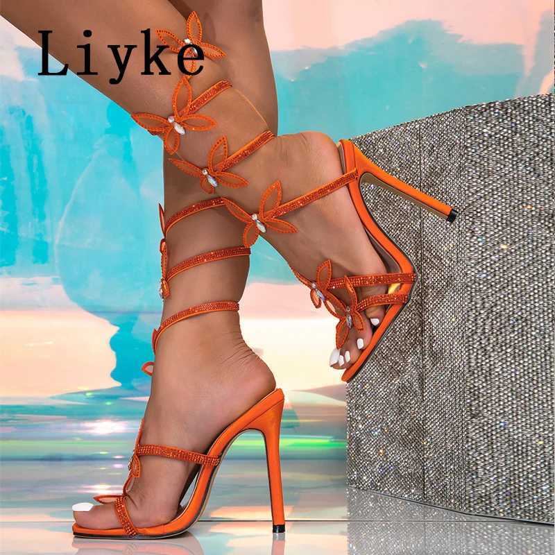 Similar Fashion Glitter Rhinestones Women Sandals Crystal Butterfly Square Toe Wedding Party Stripper Shoes High Heels Black Blue W250514