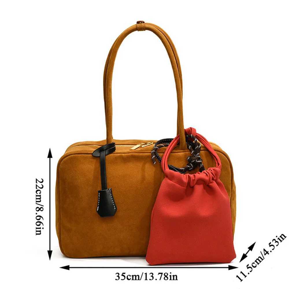 Hot Shoder Bags With Rope Pendant Tote Bag For Wen 2024 Autumn Winter New Wens Bags Korean Fi Handbags And Purses Z250514