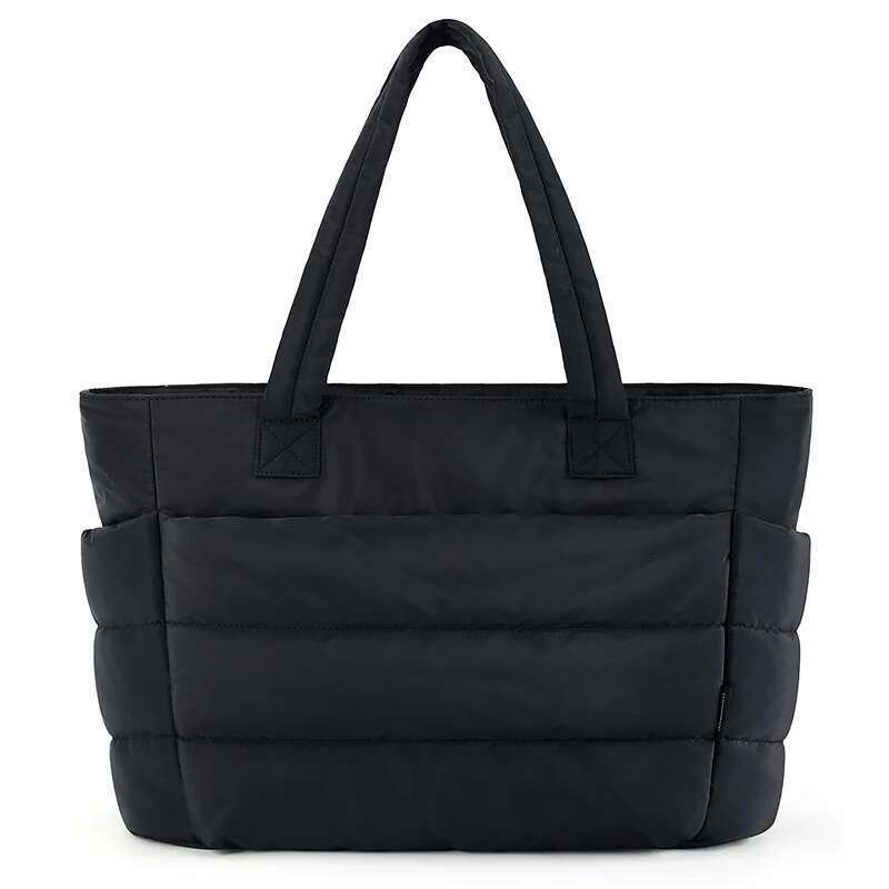 Puffy Tote For Women Big Square Cotton Padded Female Quilting Shoulder Bagshopper Purse Simple Daily Handbag Women's Bag