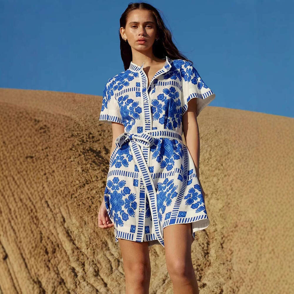 Sexy Birthday Dress Dresses for Woman Elegant for A Wedding Whitedress Floral Dress 25 Year Summer Trade Casual Womens Fashion Printed Strap Dress -68
