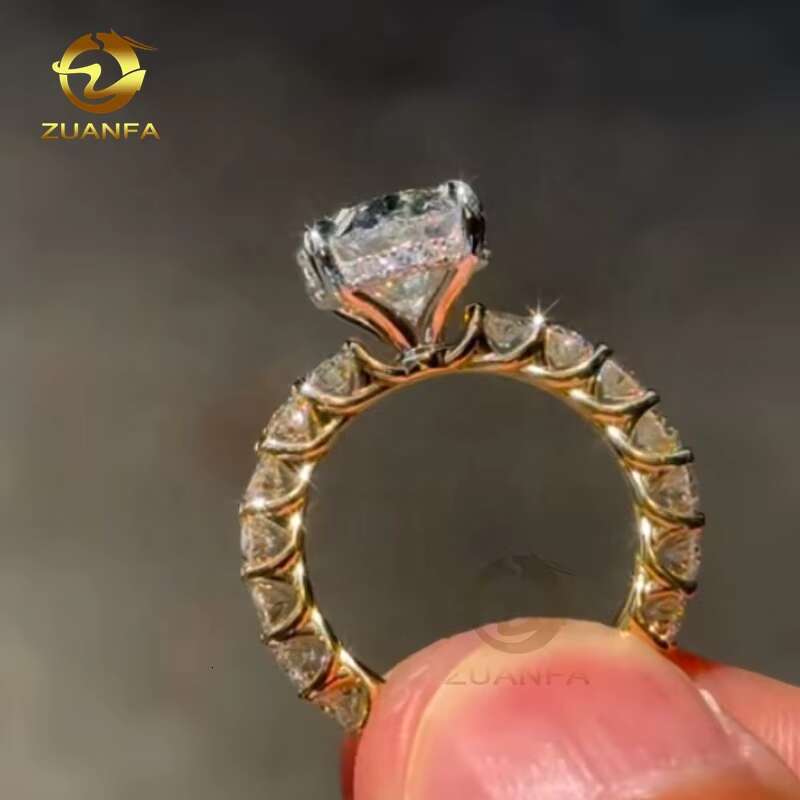 Luxury Oval Moissanite Diamond Rings Women Romantic Jewelry Engagement Wedding Band Lab Grown Diamond Ring