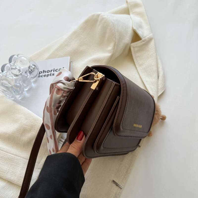 Leather Shoulder Purse For Women - Fashion Crossbody Bags Underarm Bag Small Square Satchel Handbag