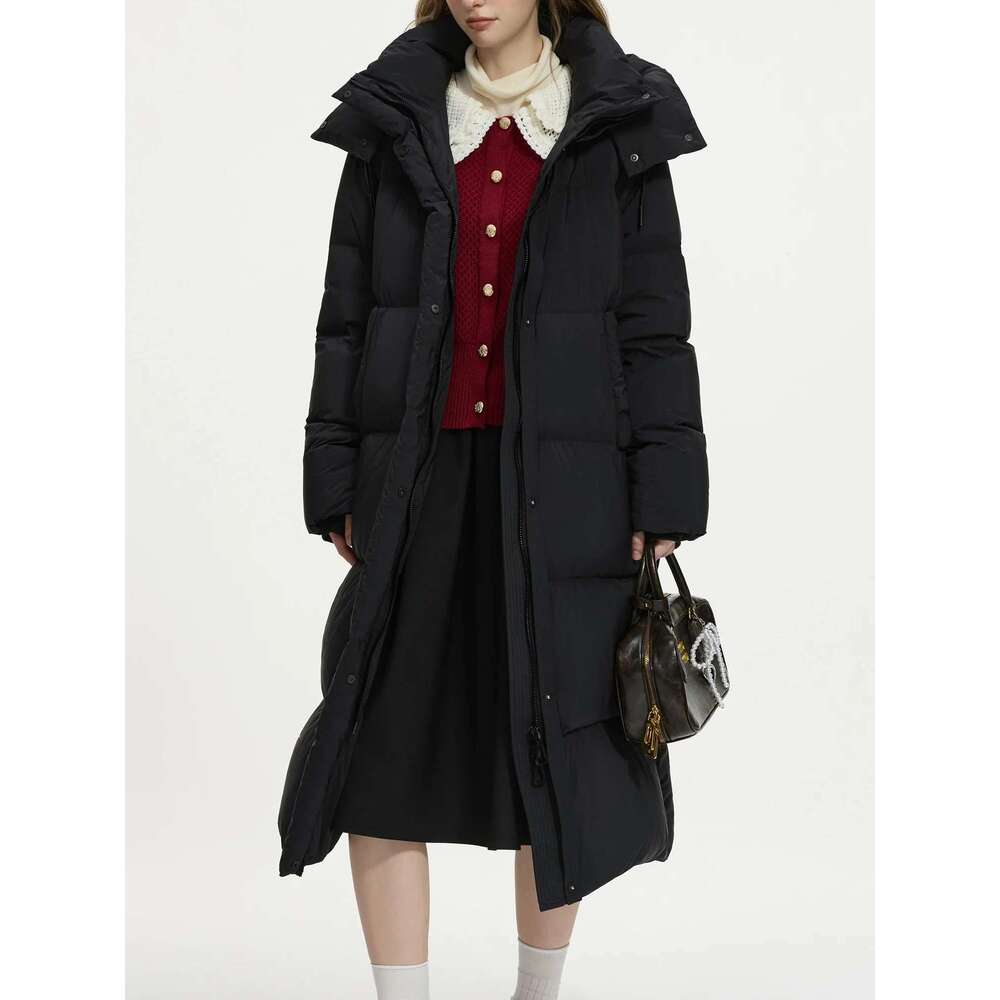 FSLE 251.2G Filling Amount Long Outdoor Warm Down 3 Colors Jacket For Women Winter 2024 New Versatile Chic Coat 24Fs14081