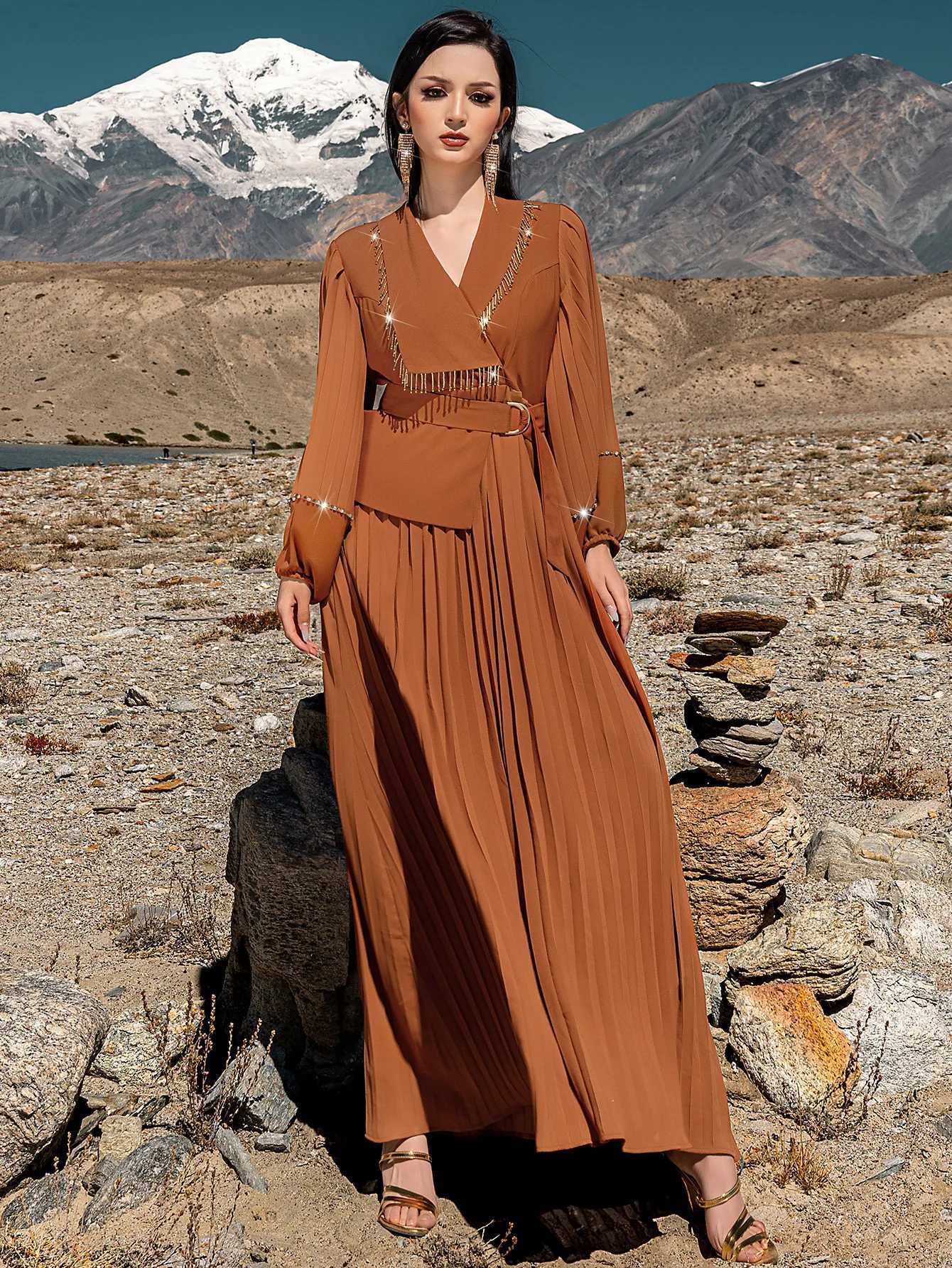 Pleated Dress for Women Abaya Eid Elegant Party Long Dresses Muslim Caftan Robe Jalabiya Ramadan Dubai Kaftan Vestidos Largos X250514