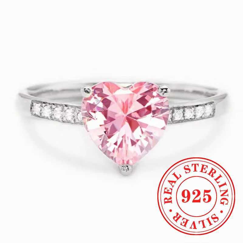 Quick view Wish list 925 Sterling Silver Brilliant Heart CZ Rings Aesthetic Eternal Wedding Bridal Jewelry Exquisite Charms Finger AccoriesXJ250514