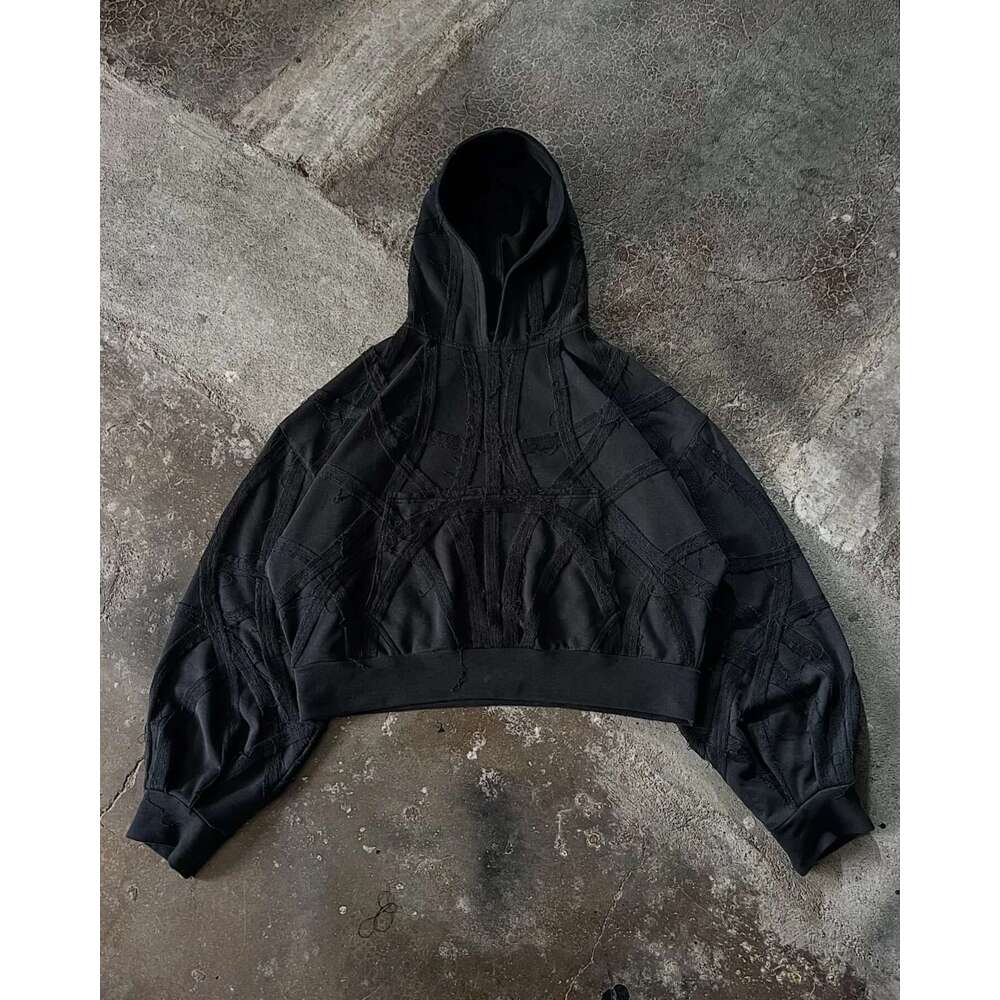 Streetwear Hoodies Mens And Womens Y2k Clothing Haruku Retro Street Patchwork Oversized Hoodie Punk Rock Pullover Long Sleeve Designer