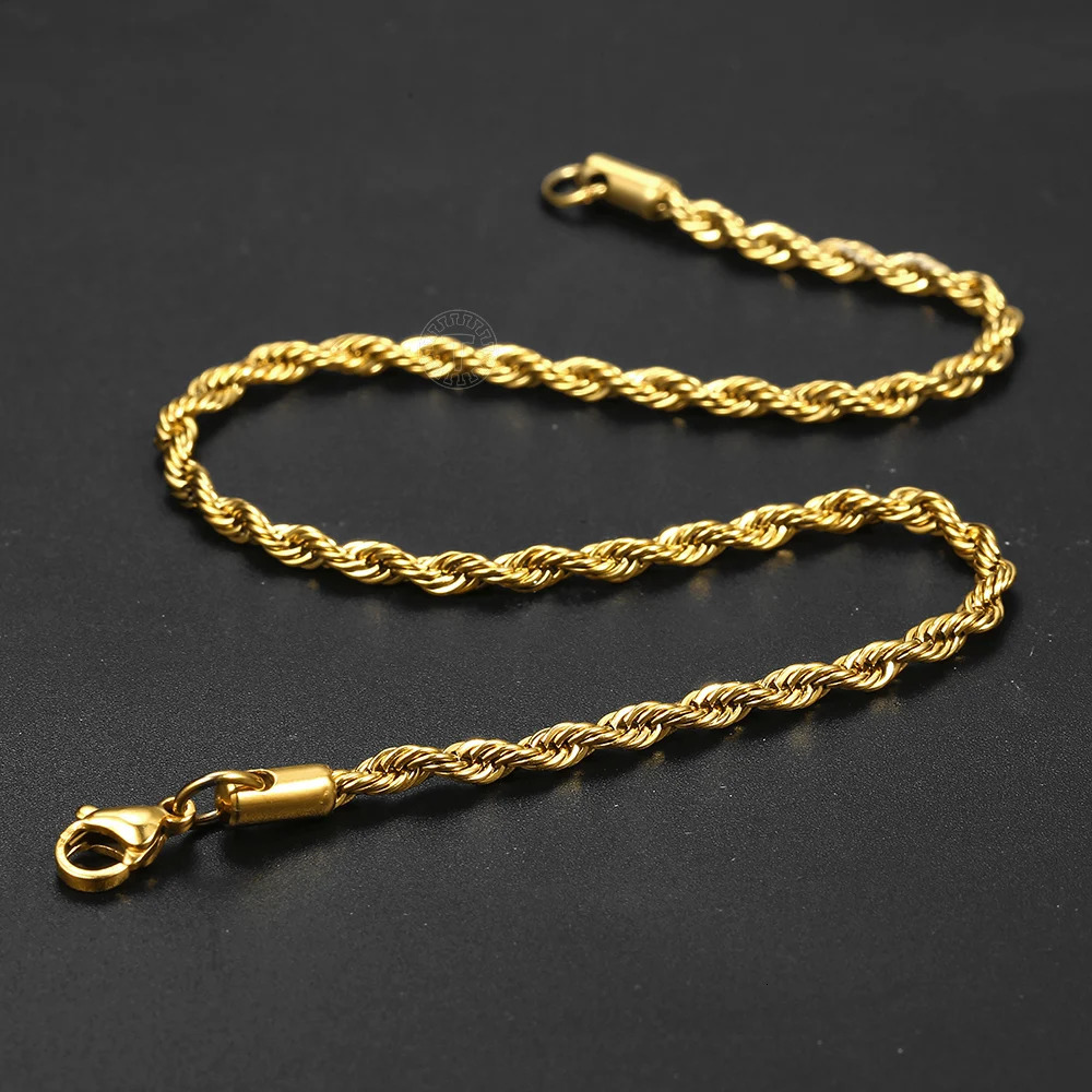 4Pcs/Lot Rope Figaro Curb Link Chain Anklets For Women Bracelet On The Leg Foot Bracelet Female Beach Accessories Jewelry 250513