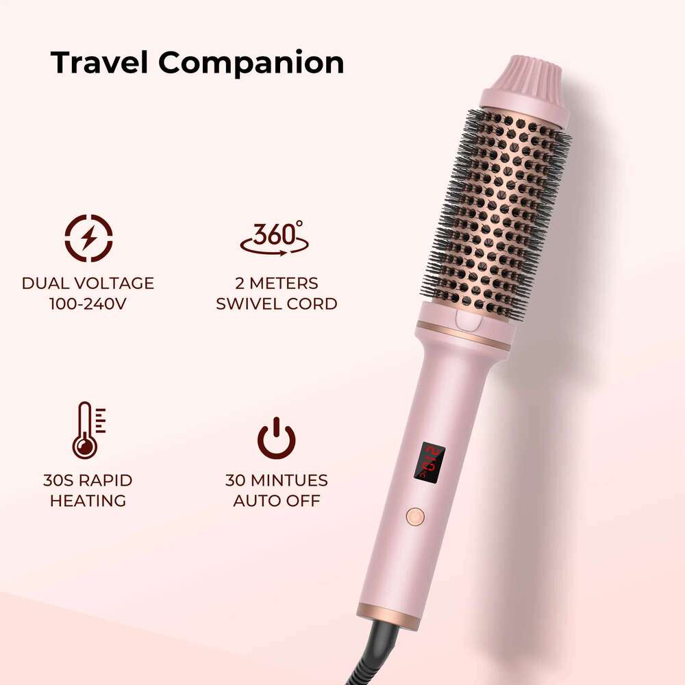 Heating Round Heated Curling Thermal 3 In 1 Ionic Comb Multi functional Hair Styling Appliances Brush for Women