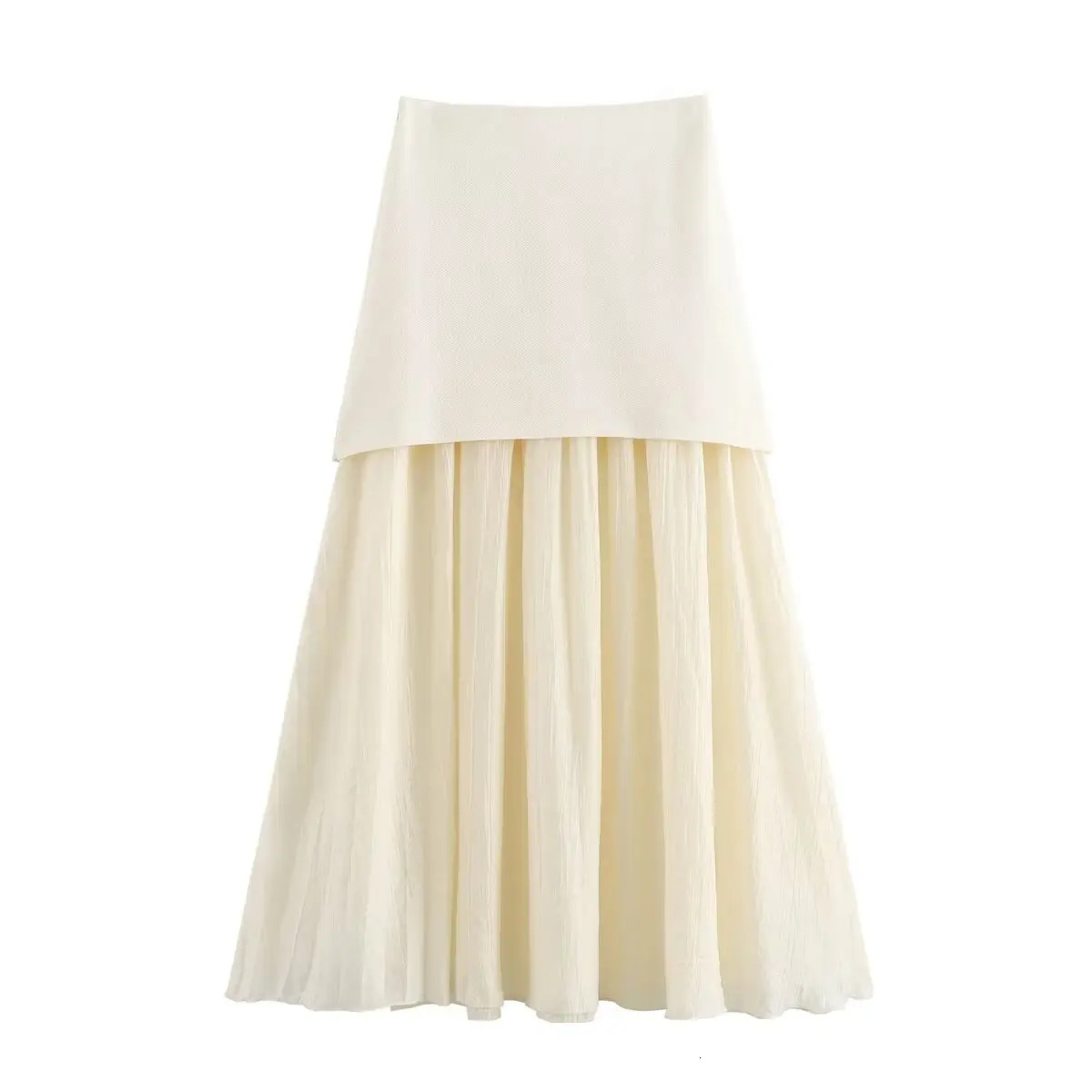 4 Color Women 2 Piece Skirt Set VNeck Sleeveless Knitted Vest TopElegant Splicing High Waist Zipper Long Skirts Holiday Suits 250514