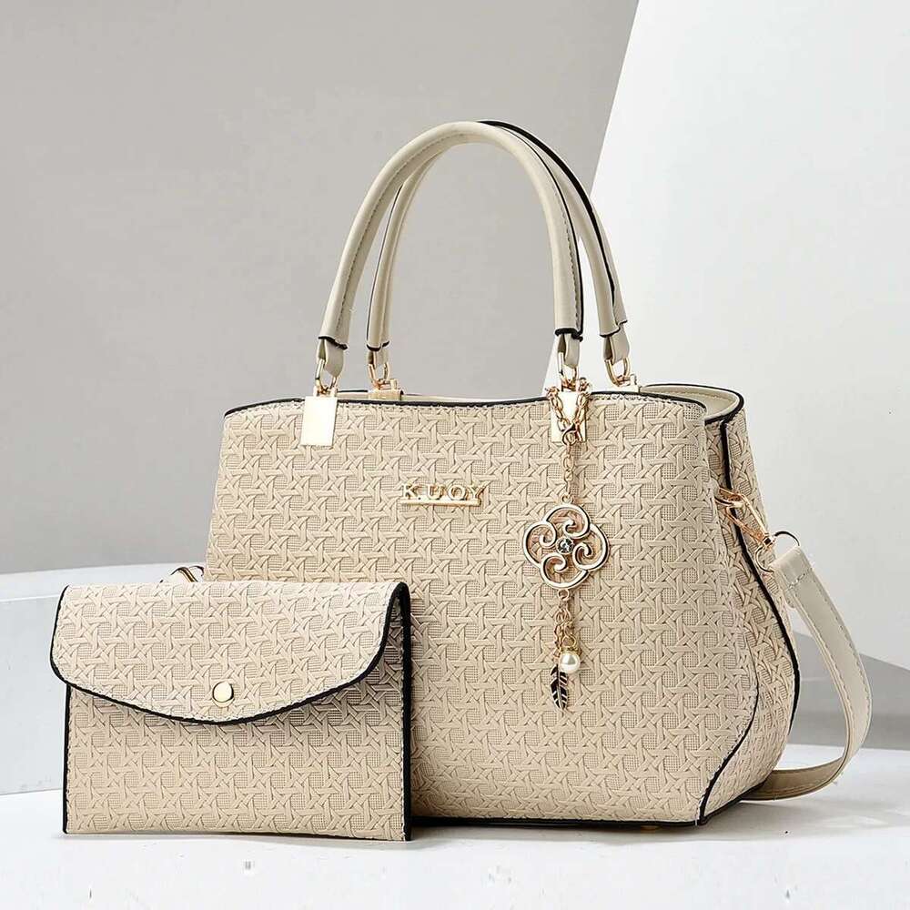 Simple mother and child bag women's handbag casual fashion large capacity shoulder messenger two-piece set