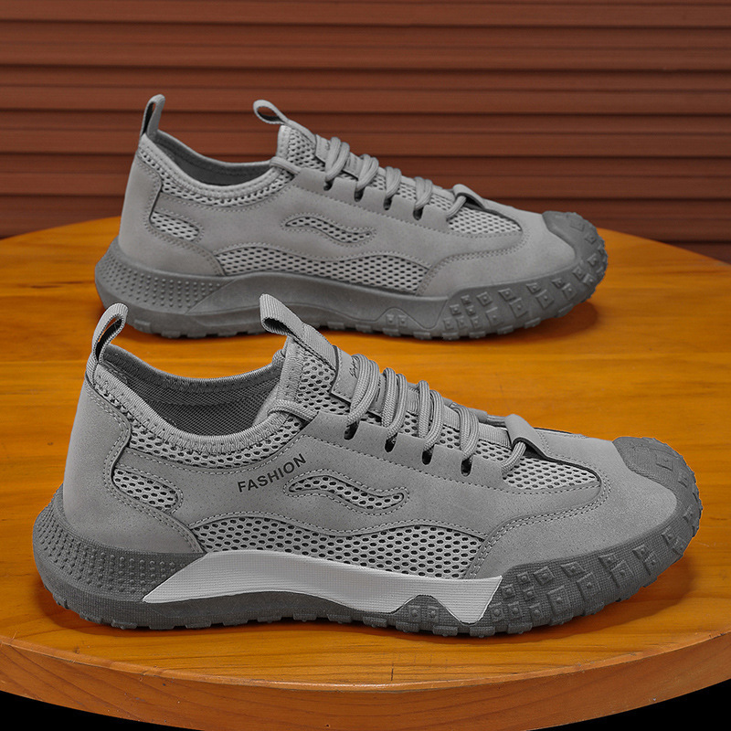 Labor Protection Men S Summer Breathable Perforated Mesh Sports Shoes Casual Shoes Anti Slip And Wear Resistant Casual Outdoor Work Board Shoes Ddmysa