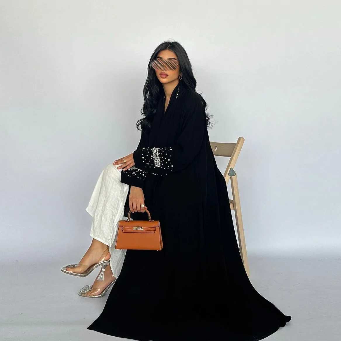 Eid Luxury Dubai Abaya Diamonds Black Kimono Jalabiya Ramadan Muslim Women Modest Dress Hijab Scarf Robe Turkey Kaftan Marocain X250514
